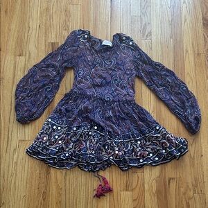 Elegant Paisley Long Sleeve Dress